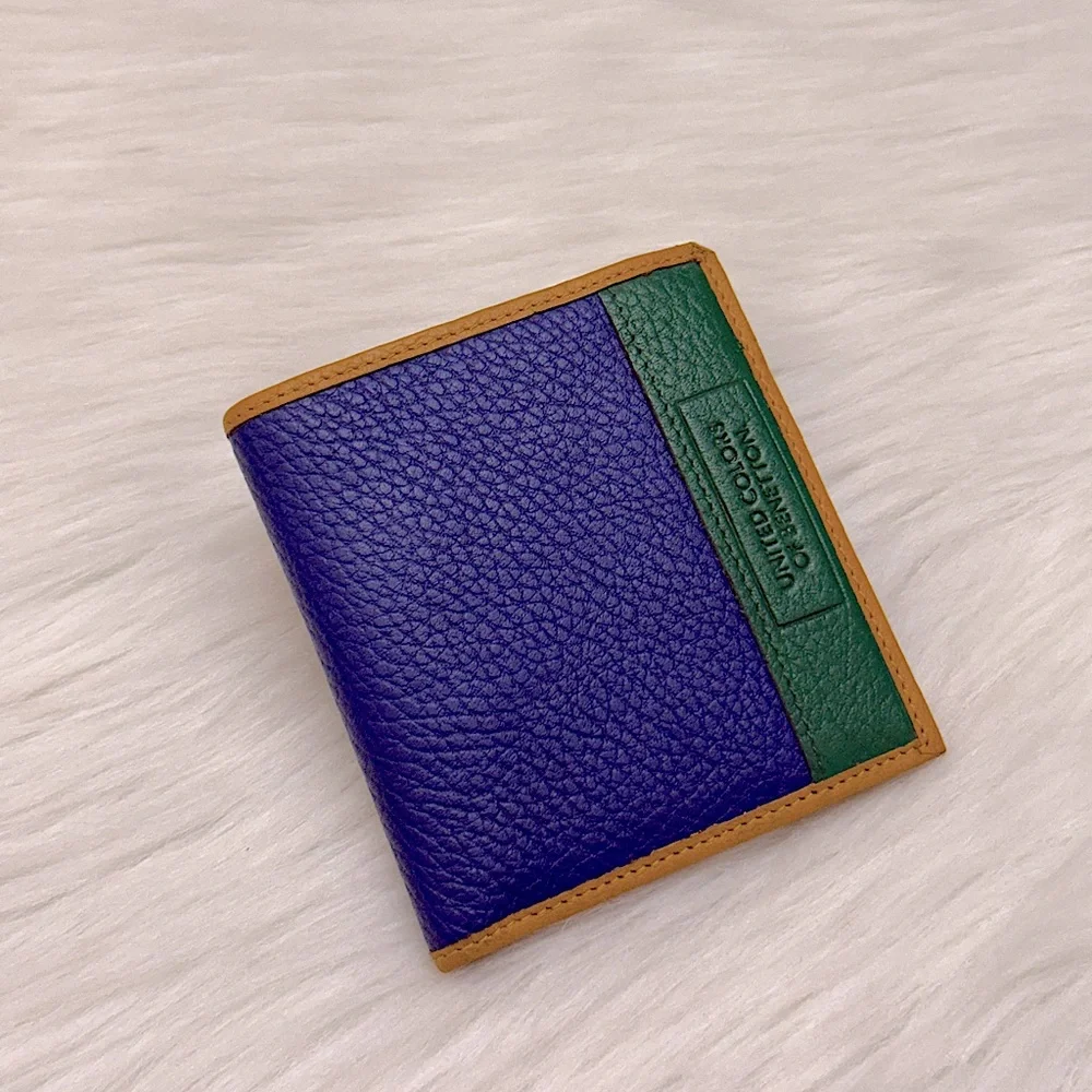 UNITED COLORS OF BENETTON - RED ORANGE YELLOW GREEN BLUE PURPLE BIFOLD WALLET